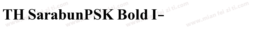 TH SarabunPSK Bold I字体转换